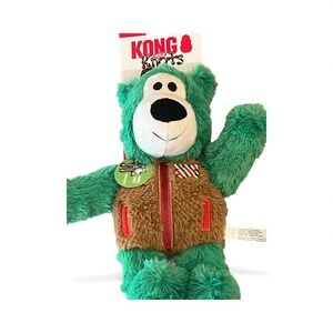 New Kong Holiday Wild Knots Fleece Vest Bear Md/Lg Dog Toy